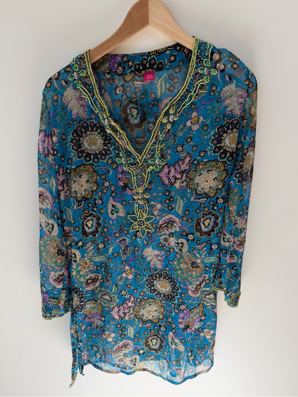 Raj Sheer Silk Caftan